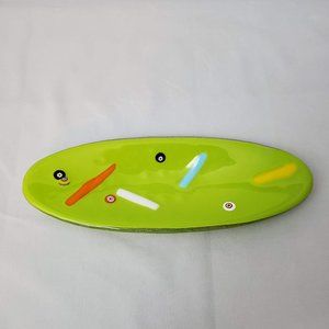 Vintage Murano Venezia Glass Oval Dish Trinket Tray - 3.75 x 10.25